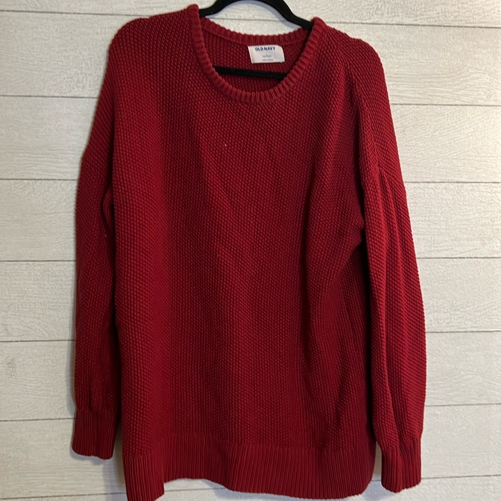 Old Navy Crew Neck Tunic Length Sweater
Size: L
Material: 100% Cotton